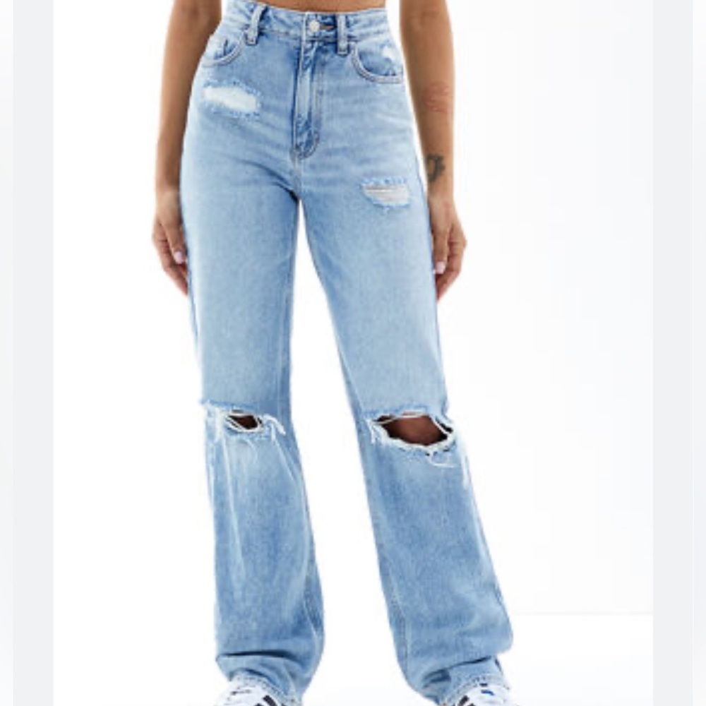 PacSun 90s Boyfriend Distressed Light Blue Women's Jeans
